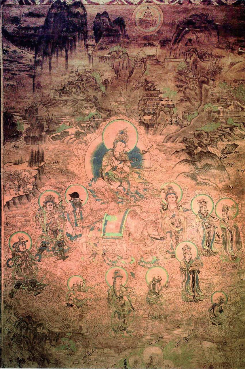 甘肃安西榆林窟第3窟西壁南侧《普贤变》壁画(西夏)#壁画# #石窟