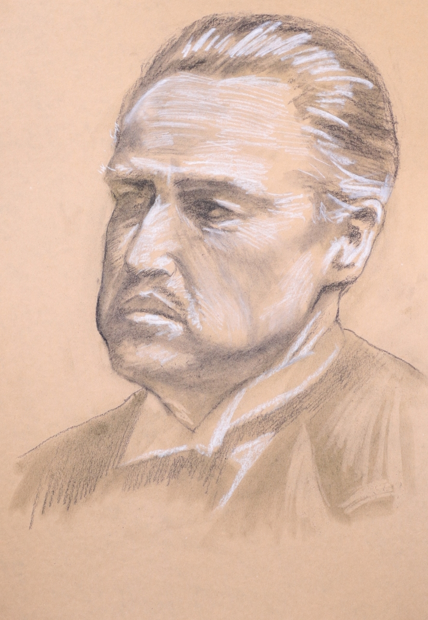 教父 素描 	 有一种演员,他的伟大体现在,他和他扮演的角色明明没有