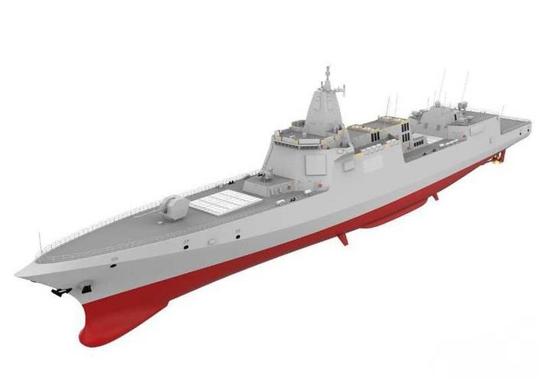 韩国的055,万吨大驱kddx驱逐舰模型,看起来就是kdx3大王的升级版,特别