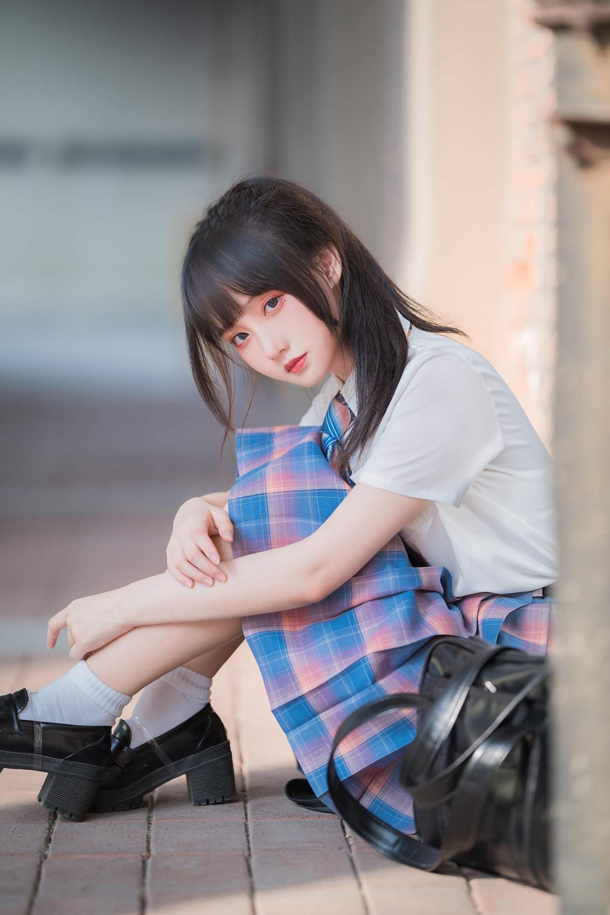 jk制服:格子短裙,大长腿,马尾辫,你爱了吗?