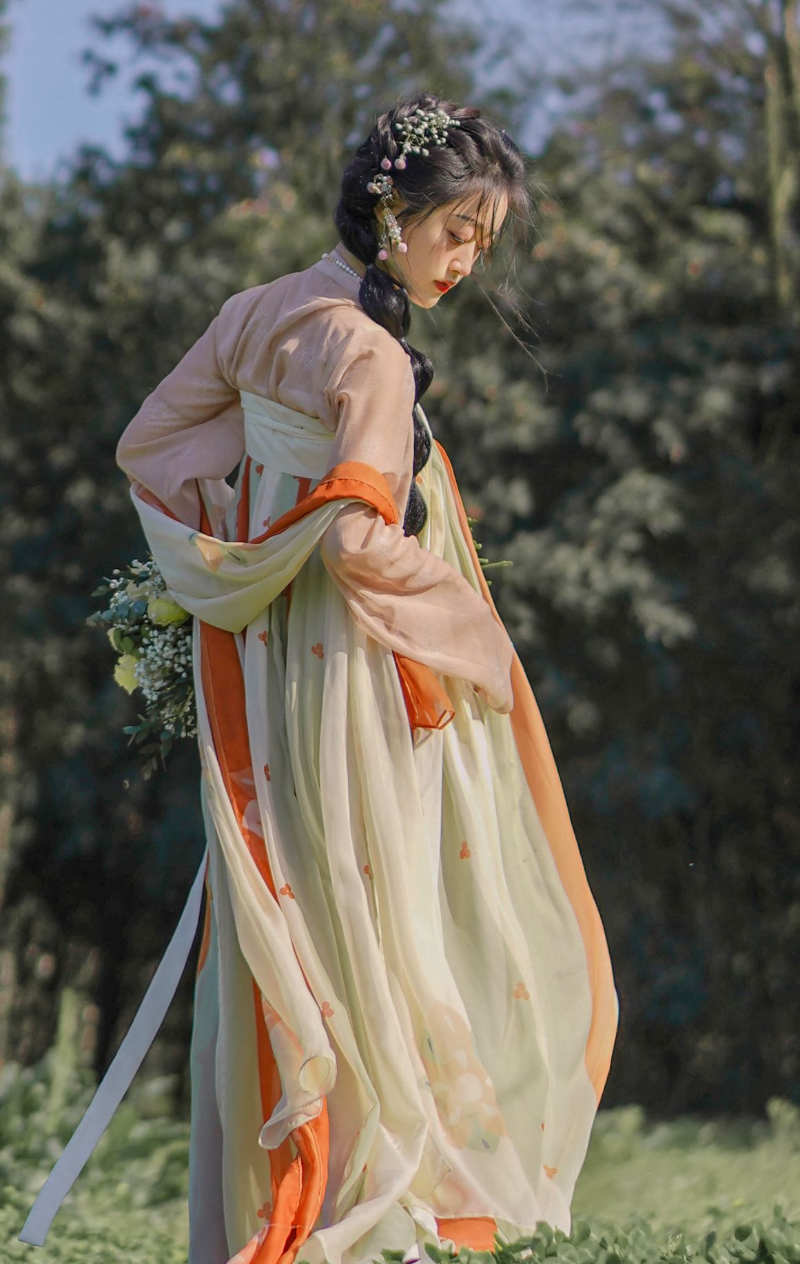 超级治愈的"汉服"穿搭,温柔又少女,照着穿准没错