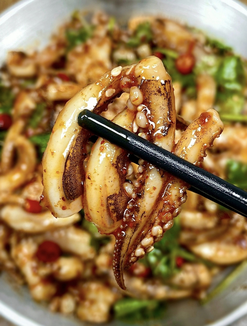 今天做了这个凉拌鱿鱼须真滴香! 香辣入味,鲜嫩爽口,贼过瘾!好吃到!