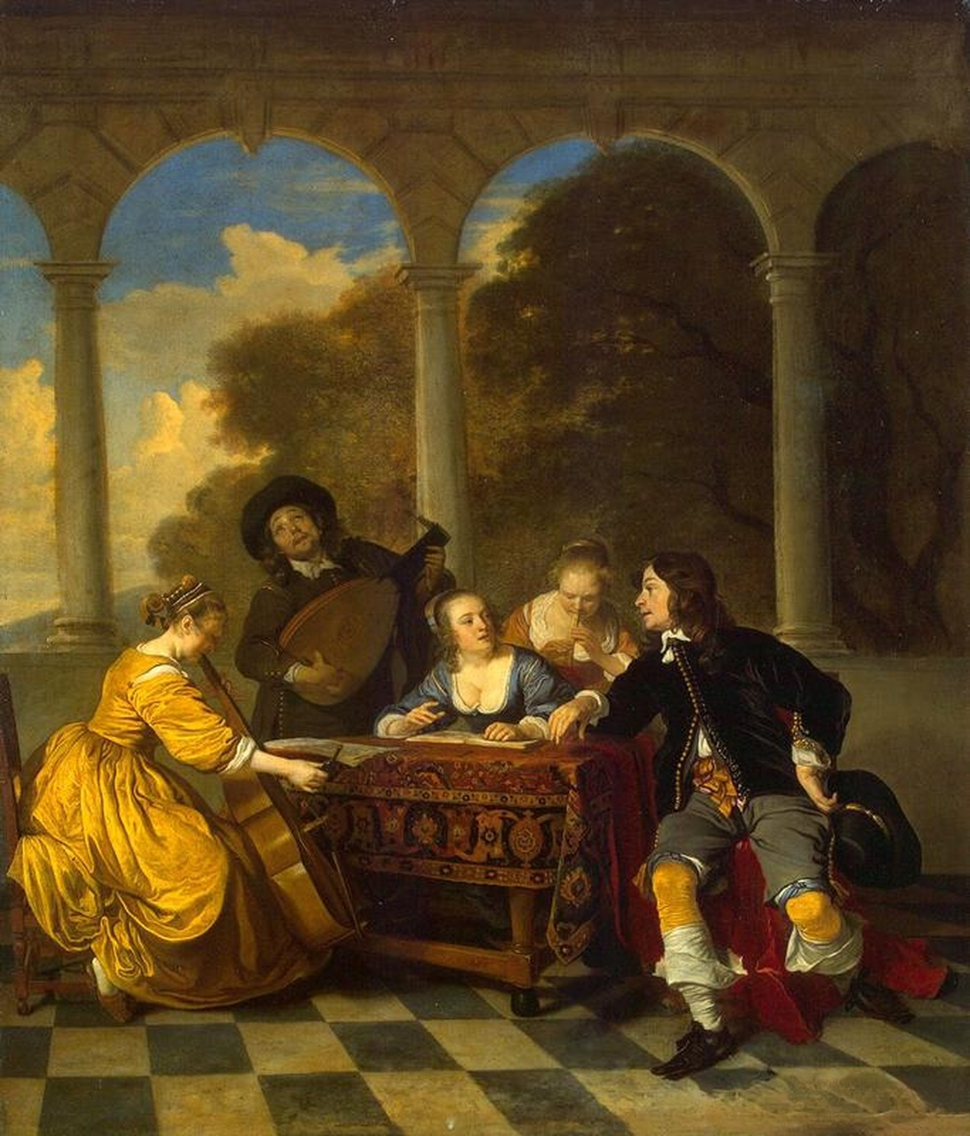 艺术# #世界名画欣赏# #绘画#  音乐会concert 荷兰艺术家雅各布》膊