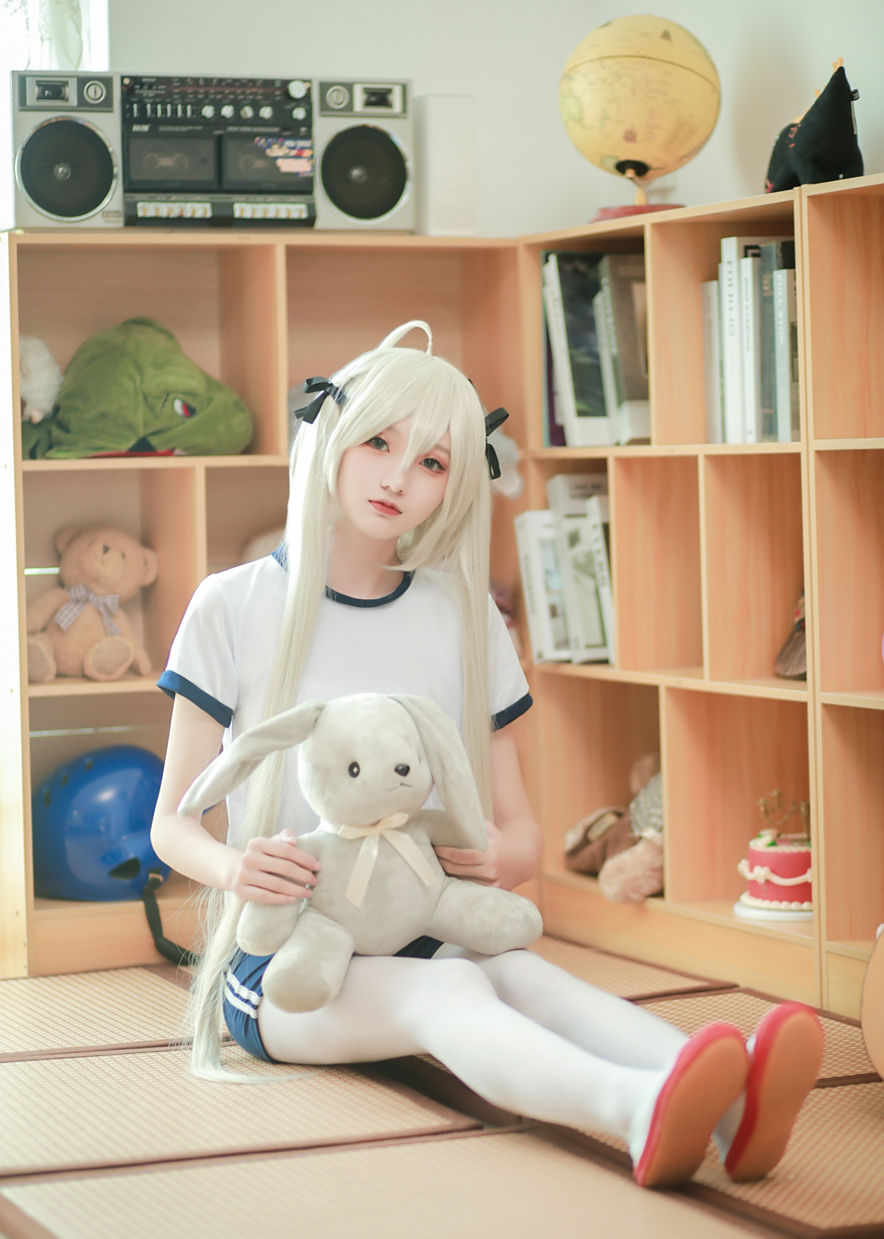 穹妹体操服cos,还配上了"白丝"裤袜,可爱得不止"亿"点点