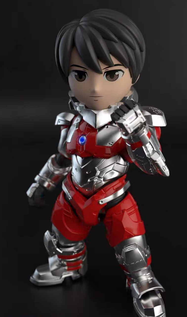 q版机动奥特曼赛罗迪迦装甲恐龙战队超可动人偶手办!