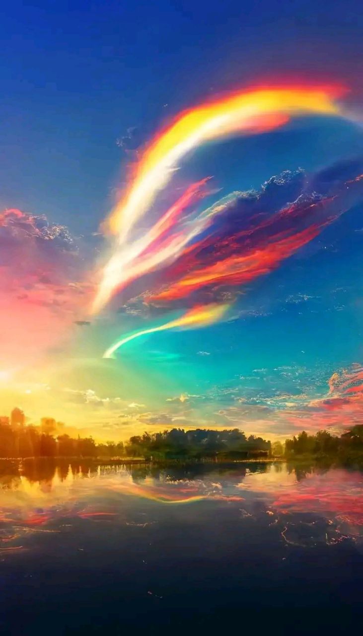 壁纸# 七彩祥云瑞气足