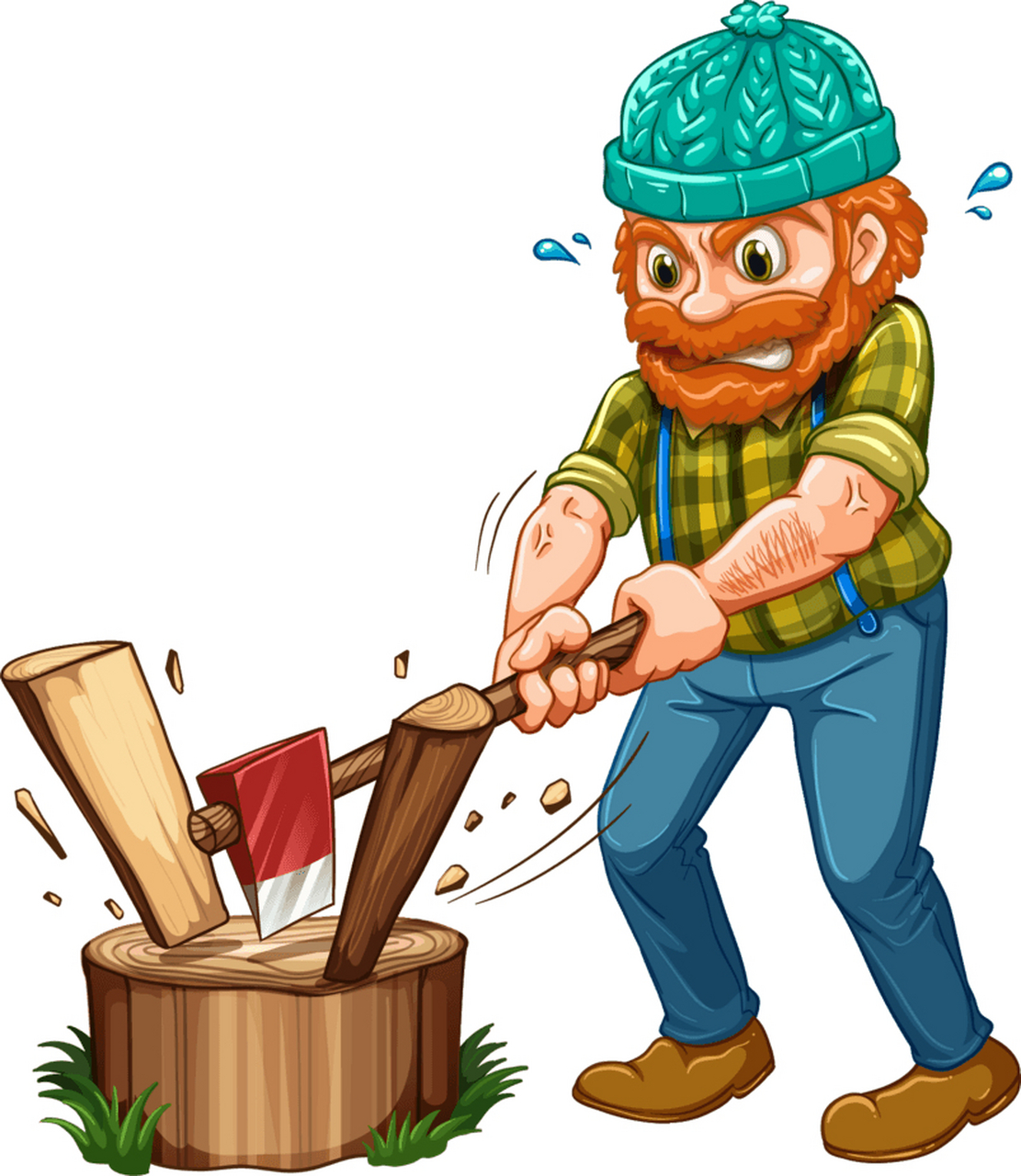 "一大早,大儿子就拿刀上山去砍柴,二儿子则把刀磨得锋利后才去砍柴.