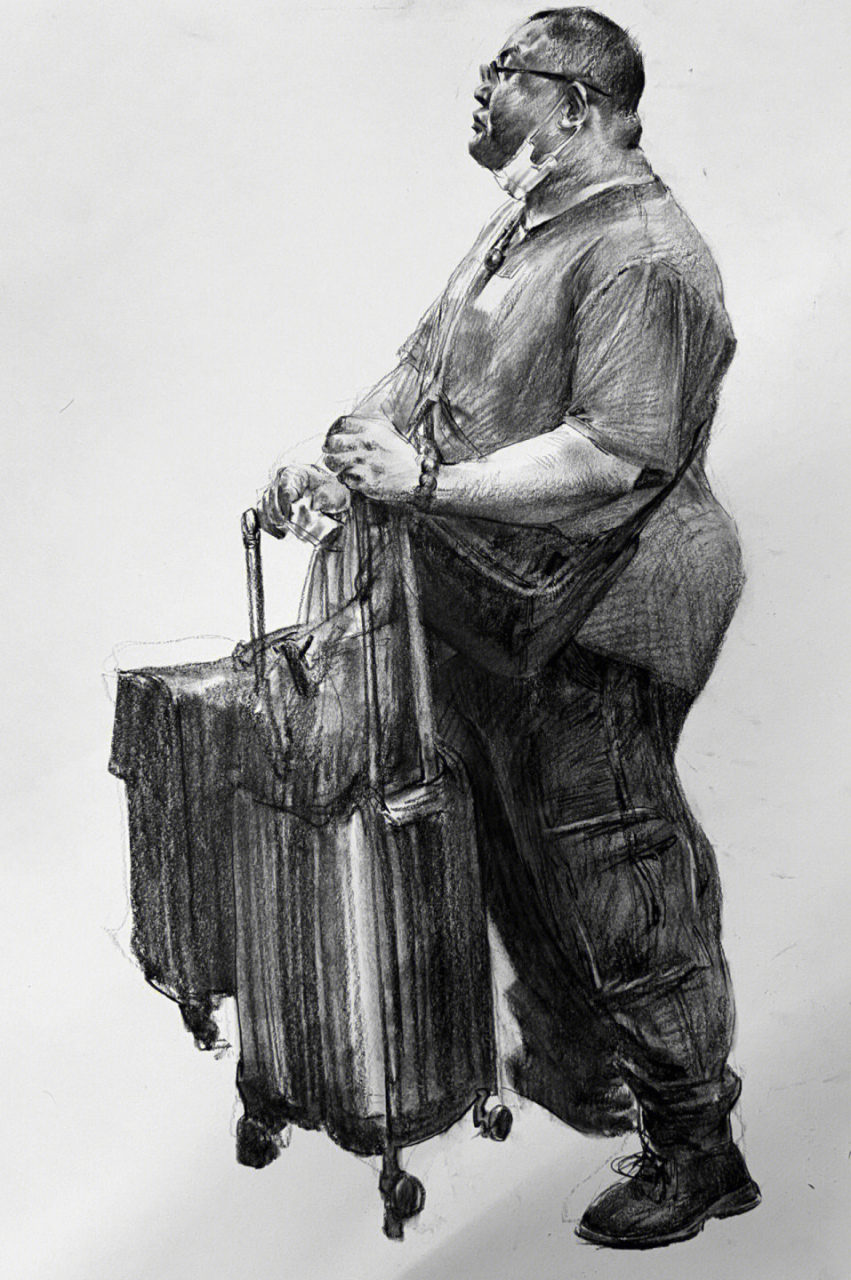 速写大咖谢军老师速写作品分享,这速写太棒了.#美术生# #艺术# #速写