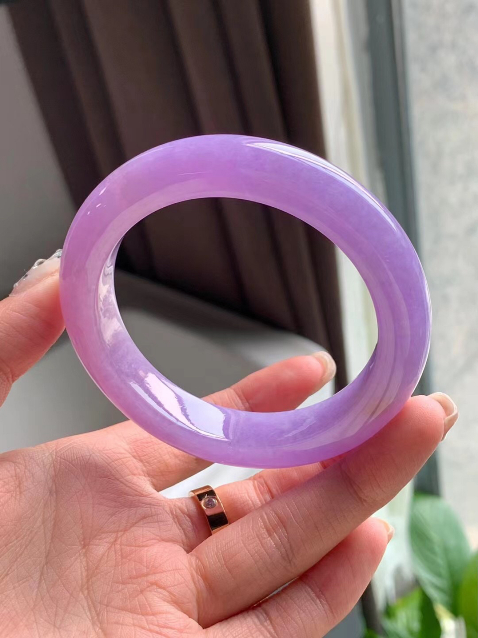 满色紫罗兰正圈 满色手镯总得遇一条吧?