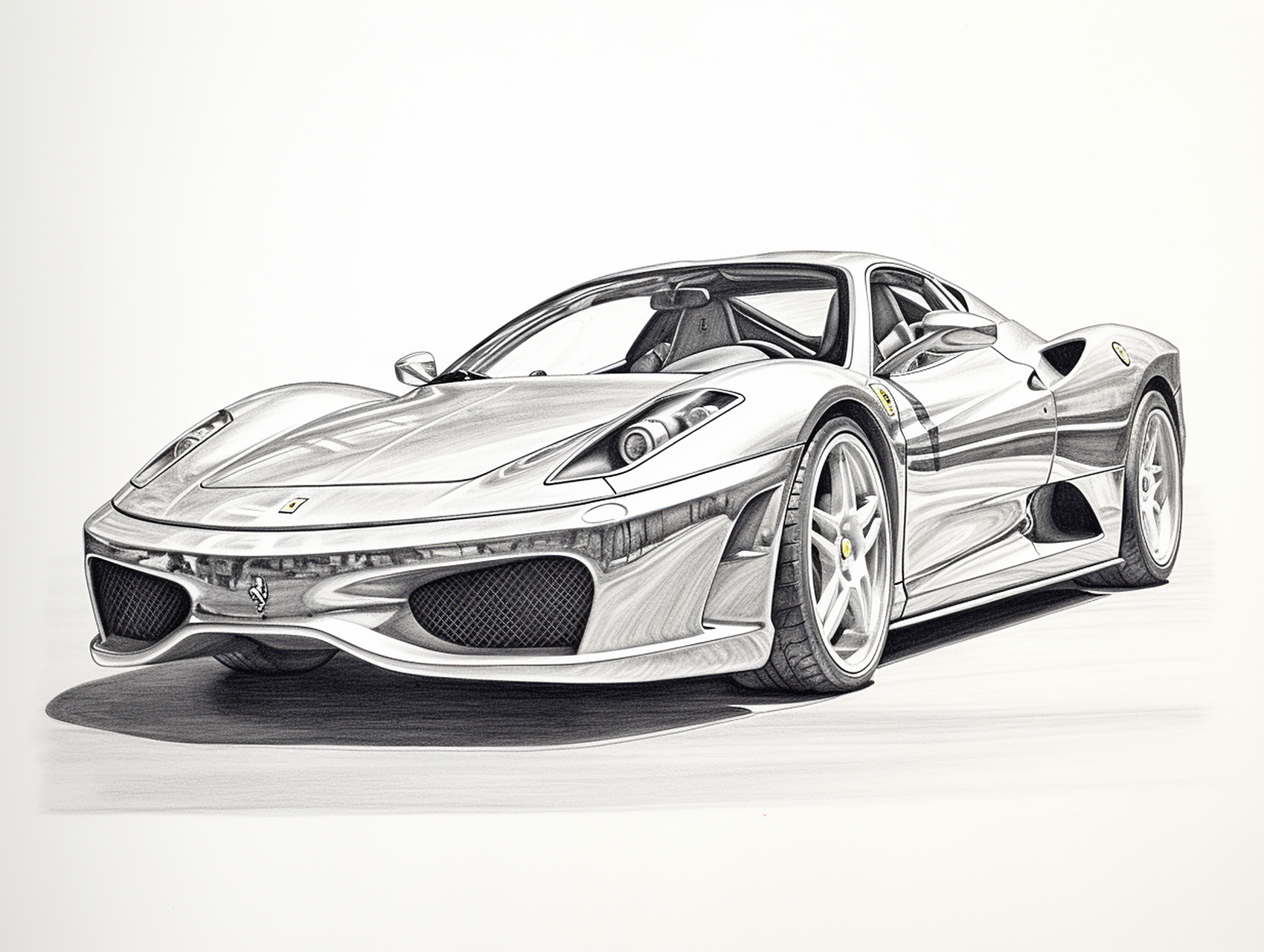 素描# #ai绘画# #法拉利