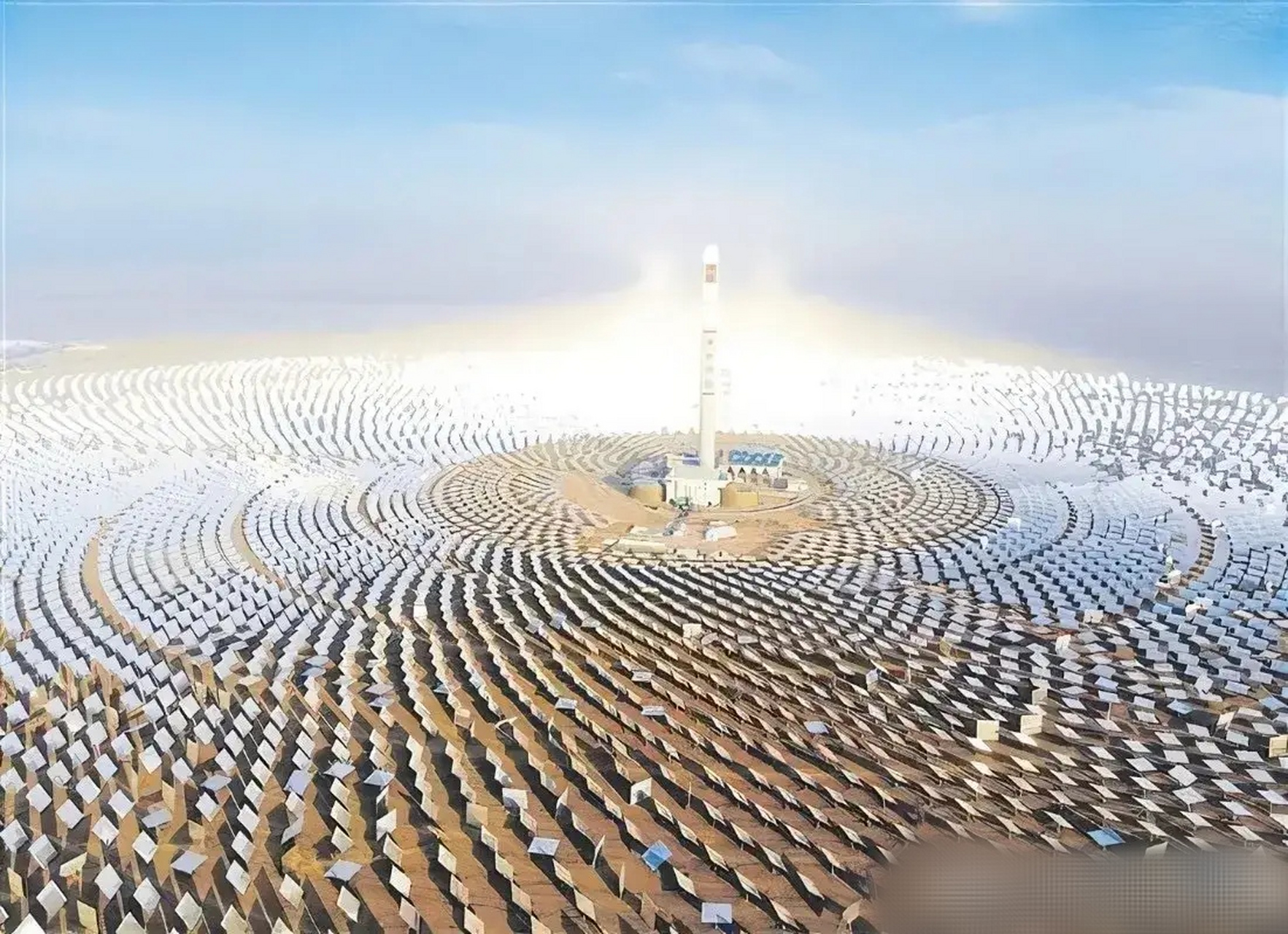 甘肃敦煌超级镜子发电站,设计年发电量达3.