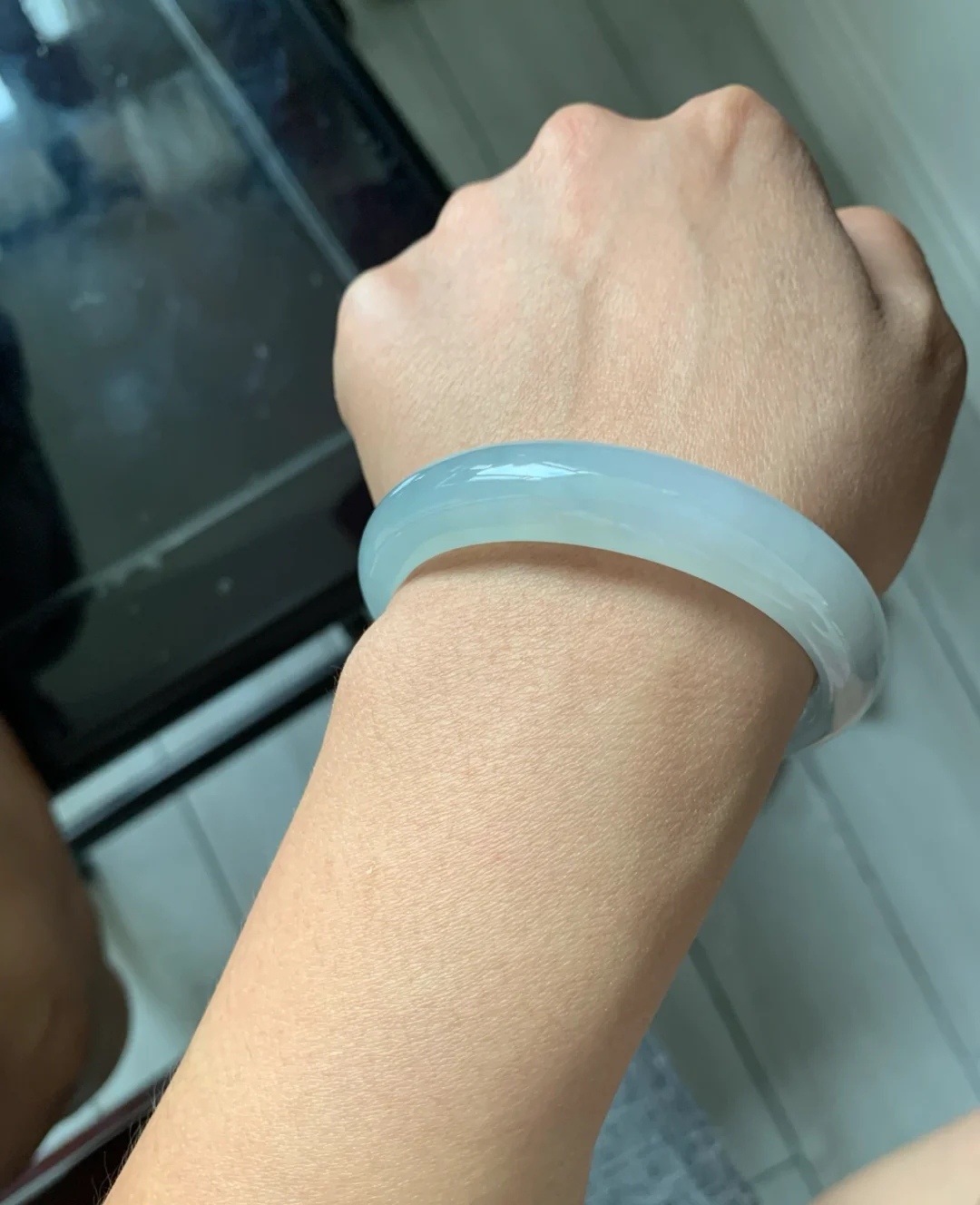 高冰水晴底翡翠手镯