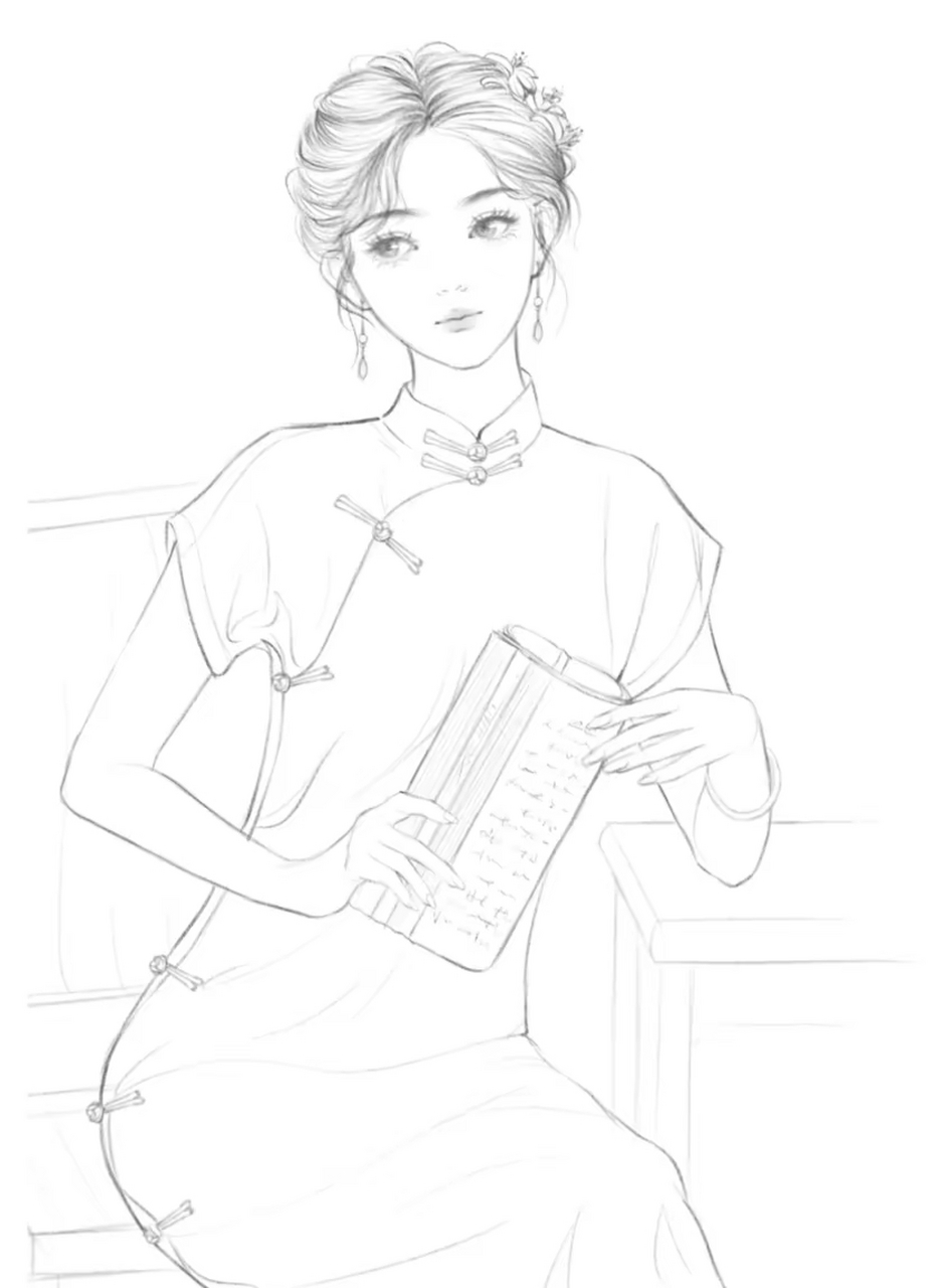 画出不一样的旗袍美人