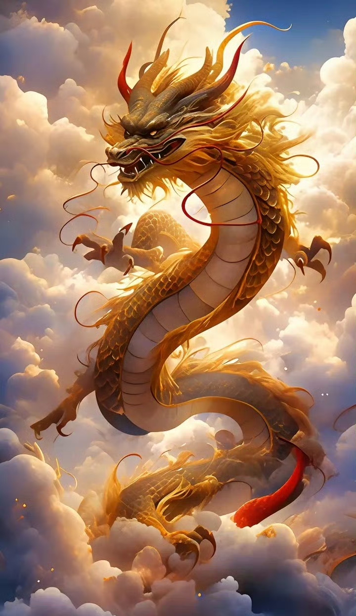 "金龙飞天·祥瑞富贵·"至尊神兽壁纸~ #随手拍的冬季封神照片