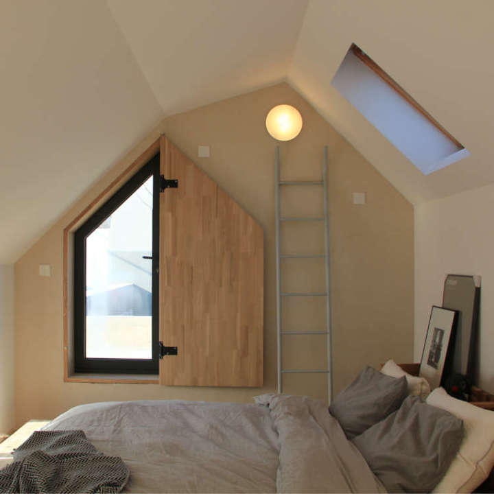 低矮斜顶阁楼卧室图片