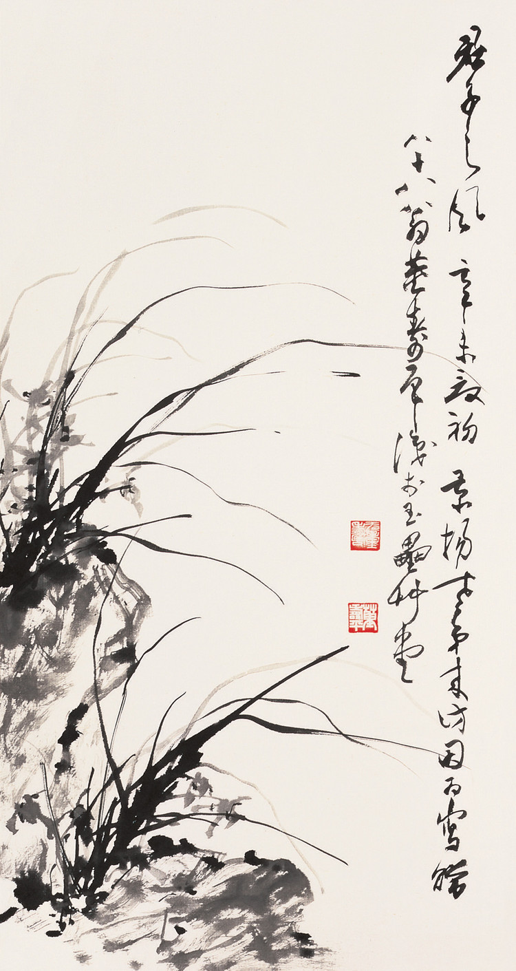 绘画大师董寿平兰花作品欣赏