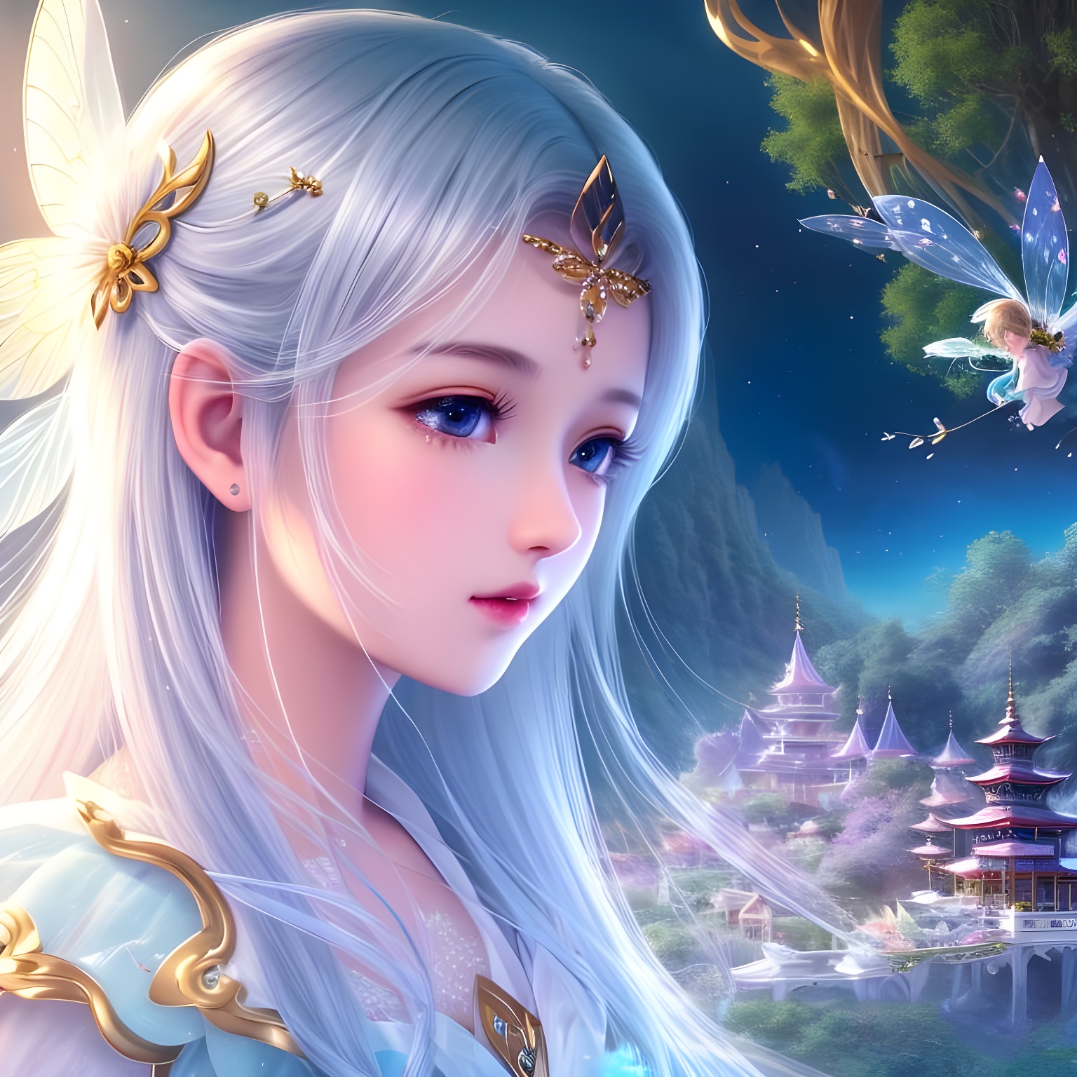 新出的头像,仙女范十足,百度头像又好换了