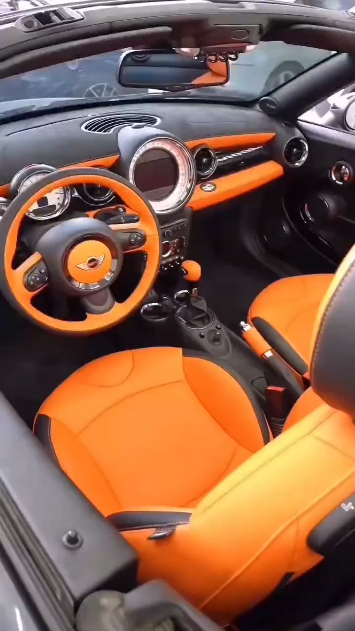 mini内饰定制爱马仕橙细节满满