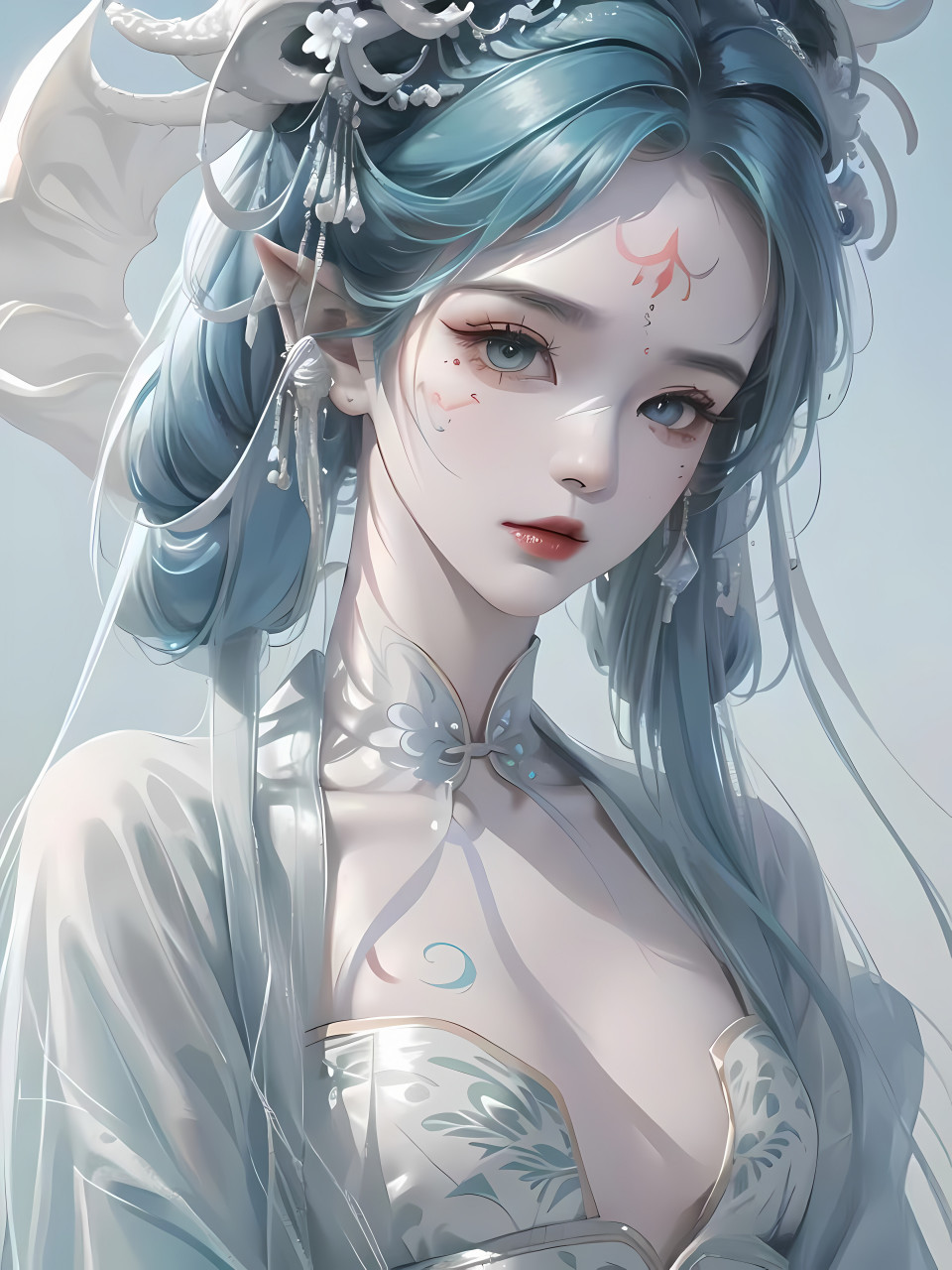 古风‖青龙少女 #二次元# #ai共创计划# #ai绘画