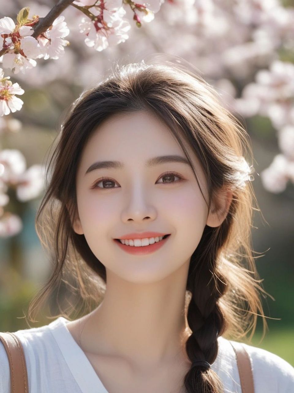 对你的微笑又美又甜哦!