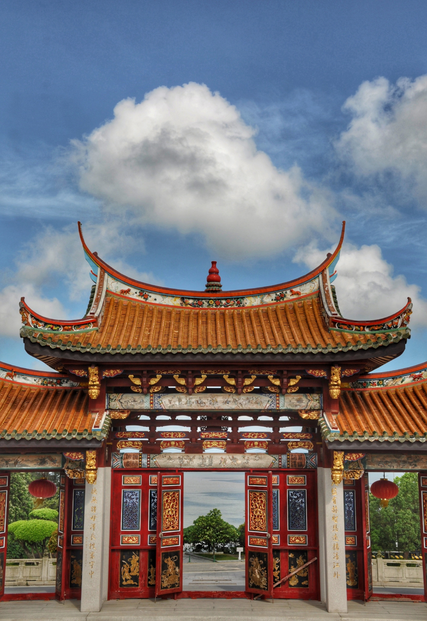 澳门天后宫 2003年落成,现为澳门最大的庙宇,在粤港澳大湾区的一组