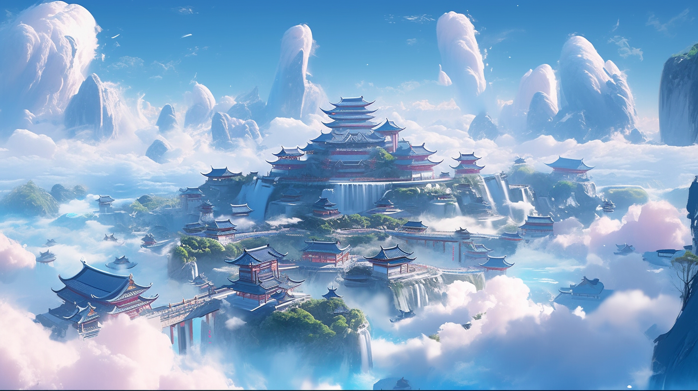 修仙圣地#ai绘画# #场景# #玉骨遥