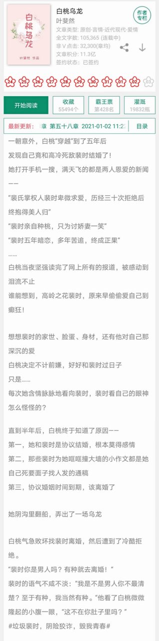 叶斐然的《白桃乌龙》完结!