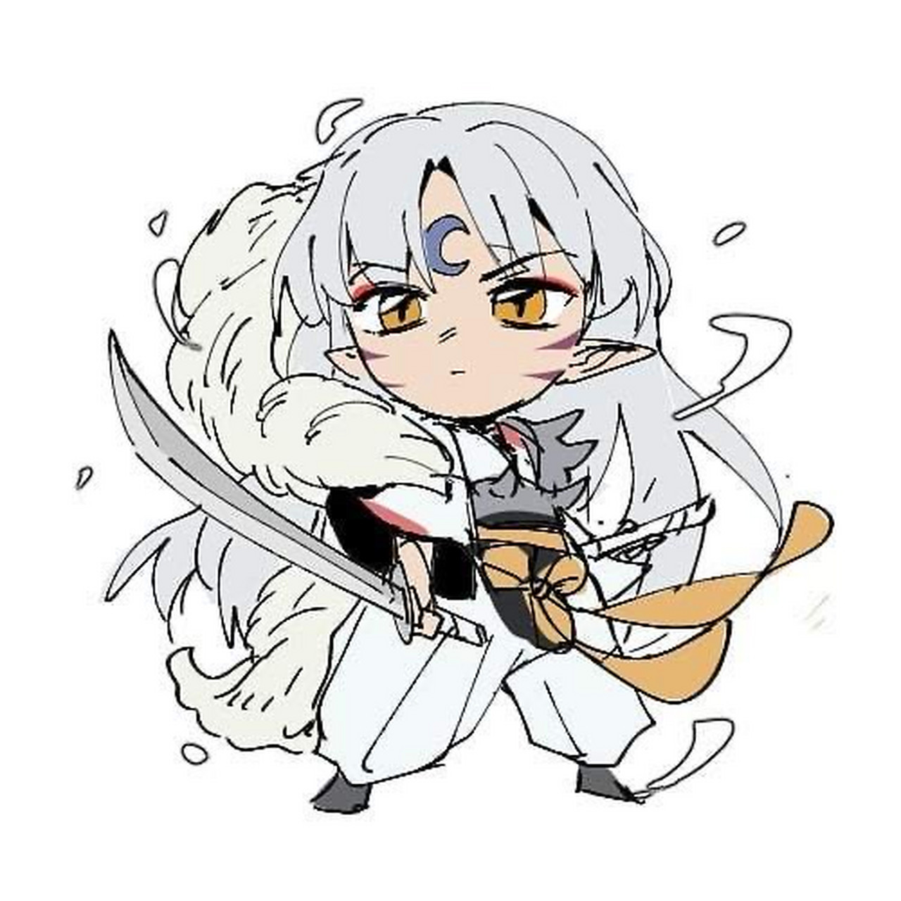 犬夜叉# q版犬夜叉头像,冷酷男神杀殿下也变软萌了.