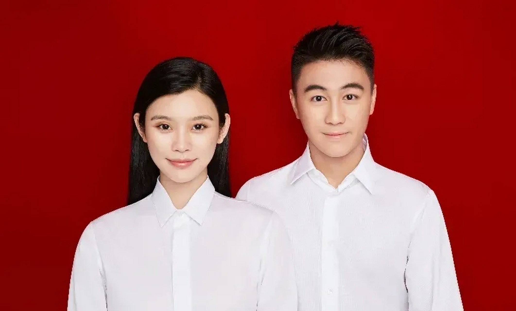 何猷君的偶像包袱好重,明明比178的模特老婆奚梦瑶矮一截,但是结婚照