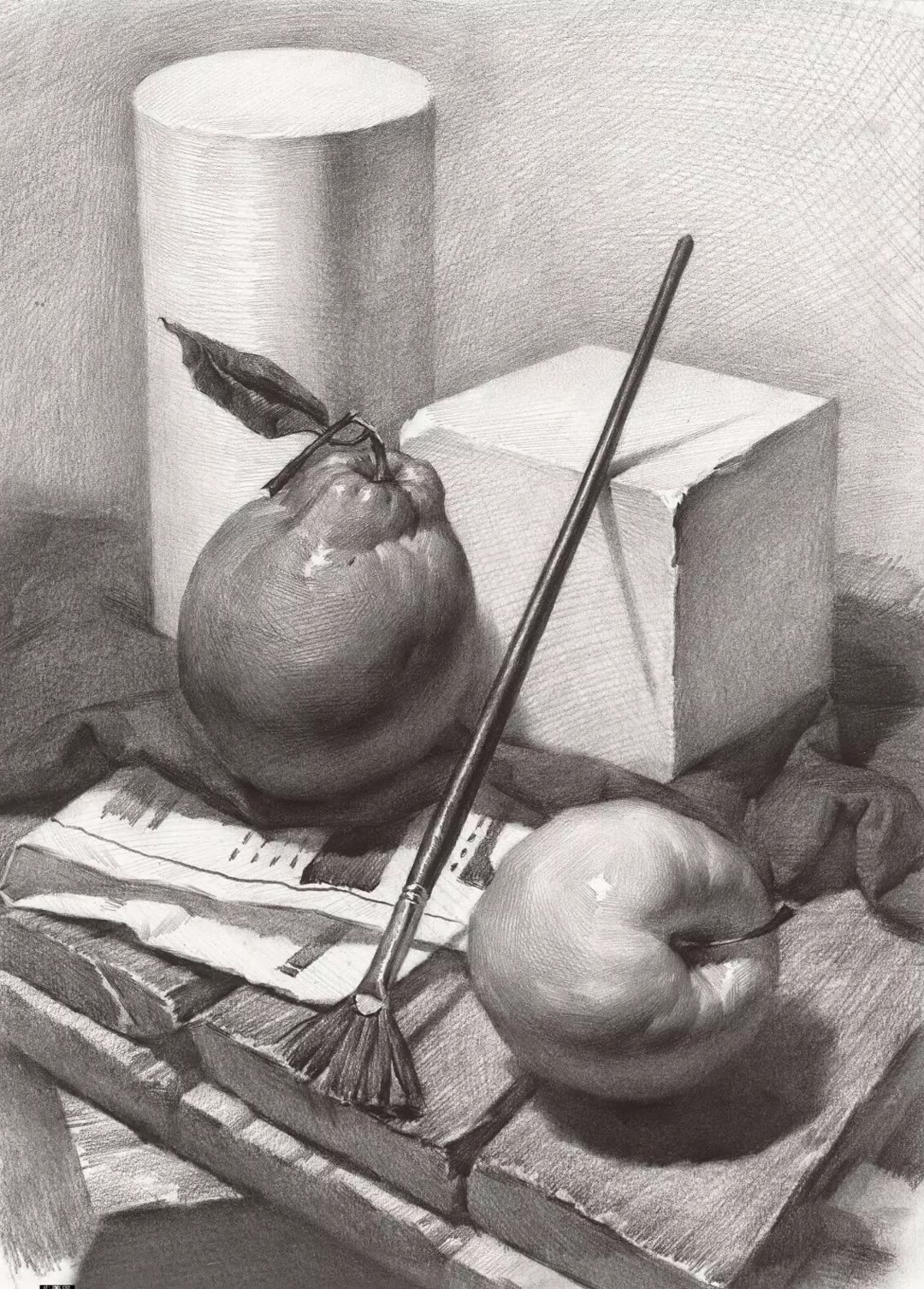 静物素描优秀习作