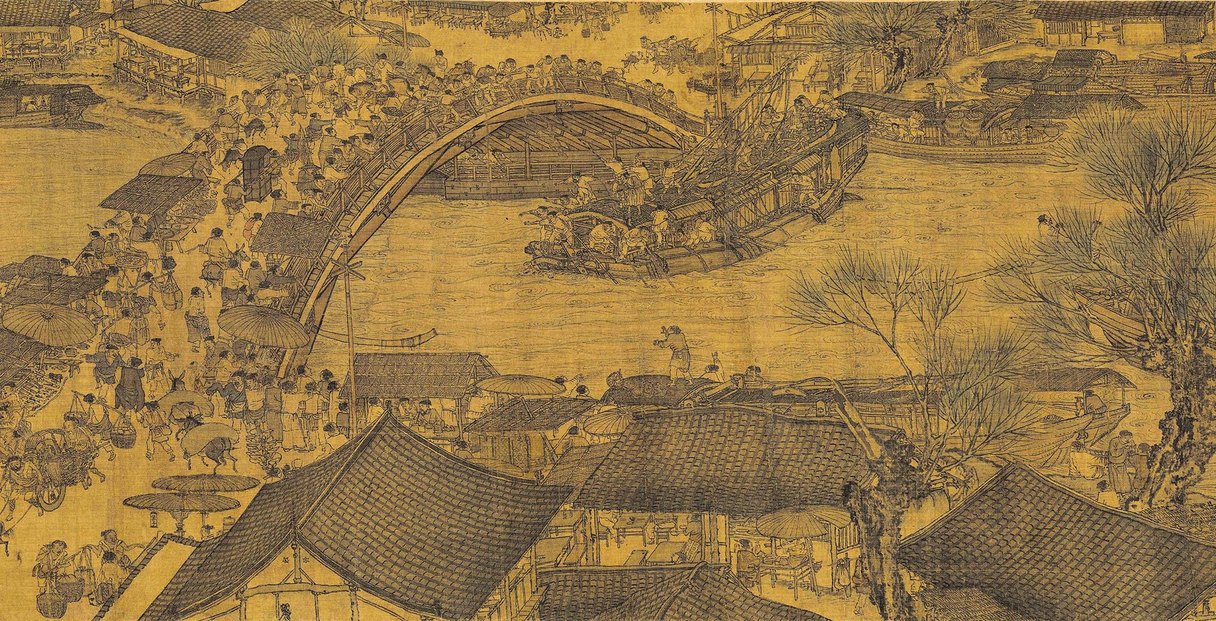 清明上河图 〔北宋〕张择端 1101年 北京故宫博物院 画作全长528.