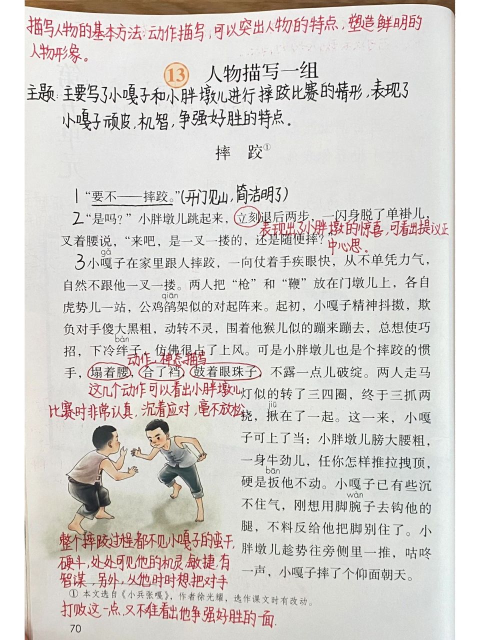 五年级下册——第13课《人物描写一组》课堂笔记