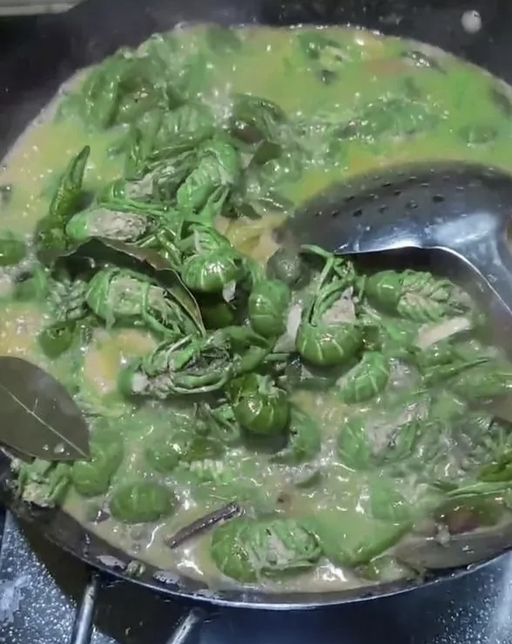 怎么会有绿色的小龙虾,这还能吃吗?