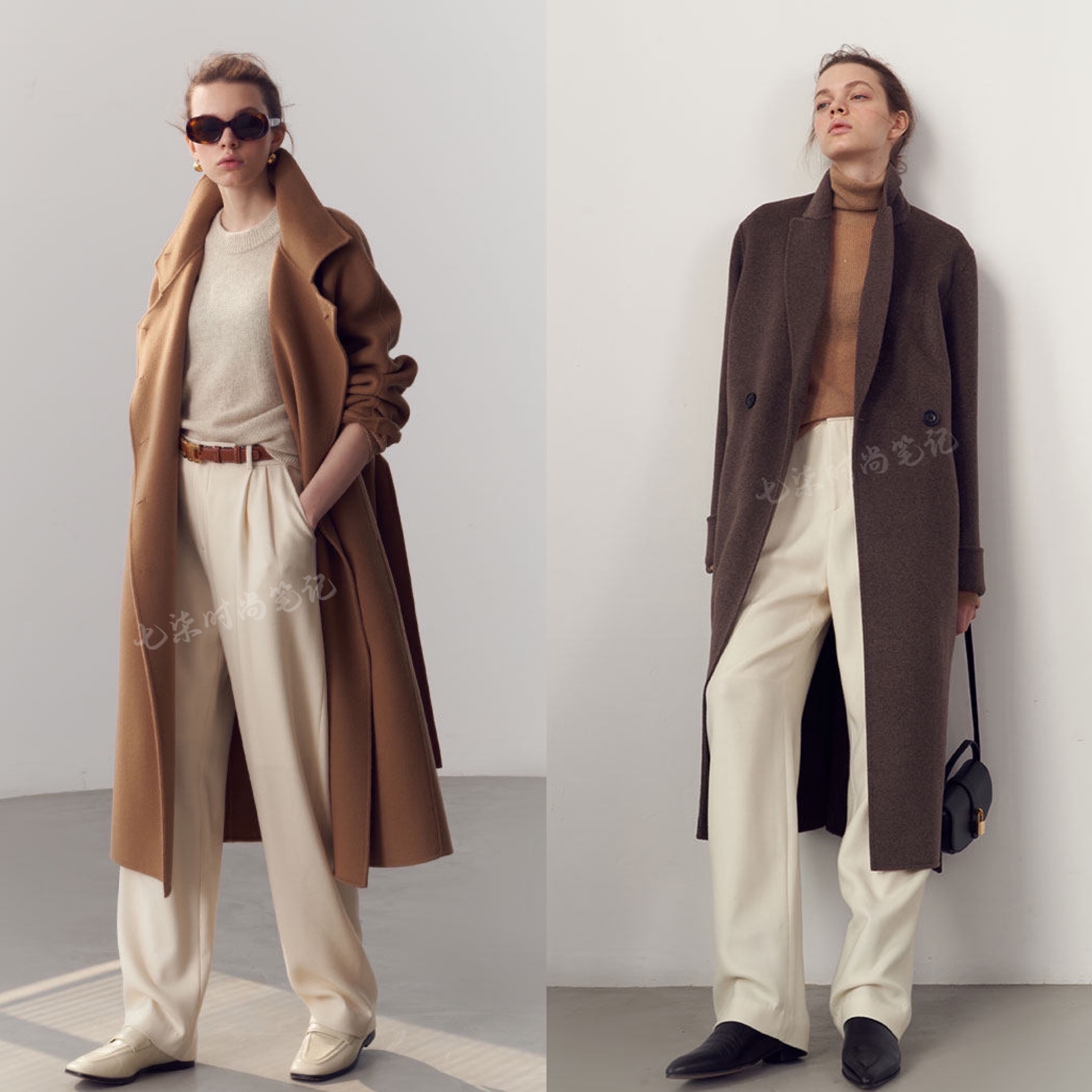 冬末初春,极简风穿搭示范,简约高级又耐看