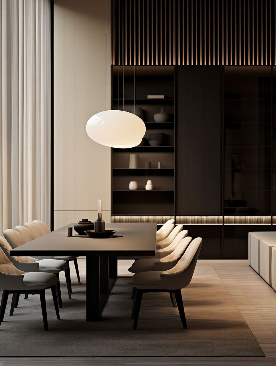 400㎡意式极简别墅  意式极简风格强调极简,中性色调,清晰几何形状