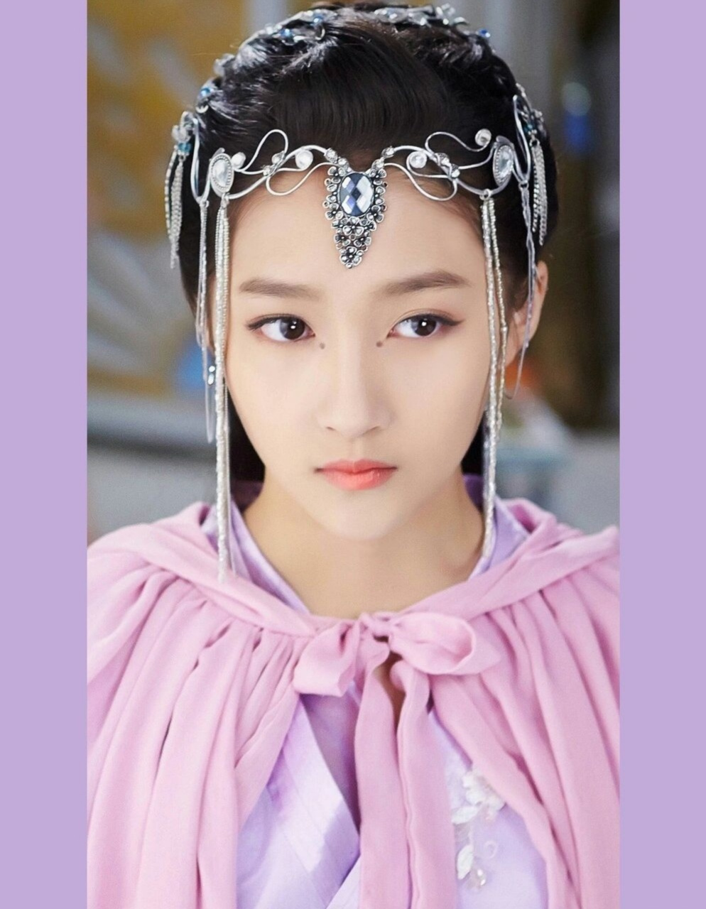 头上戴门帘,就杨幂一个夕瑶,吊打其他小花好几倍