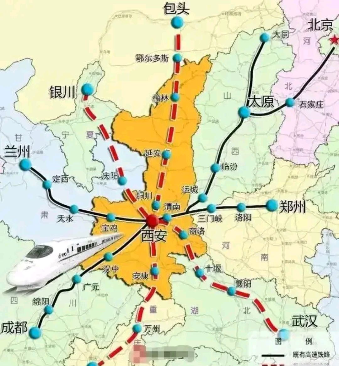 银西高铁线路图图片