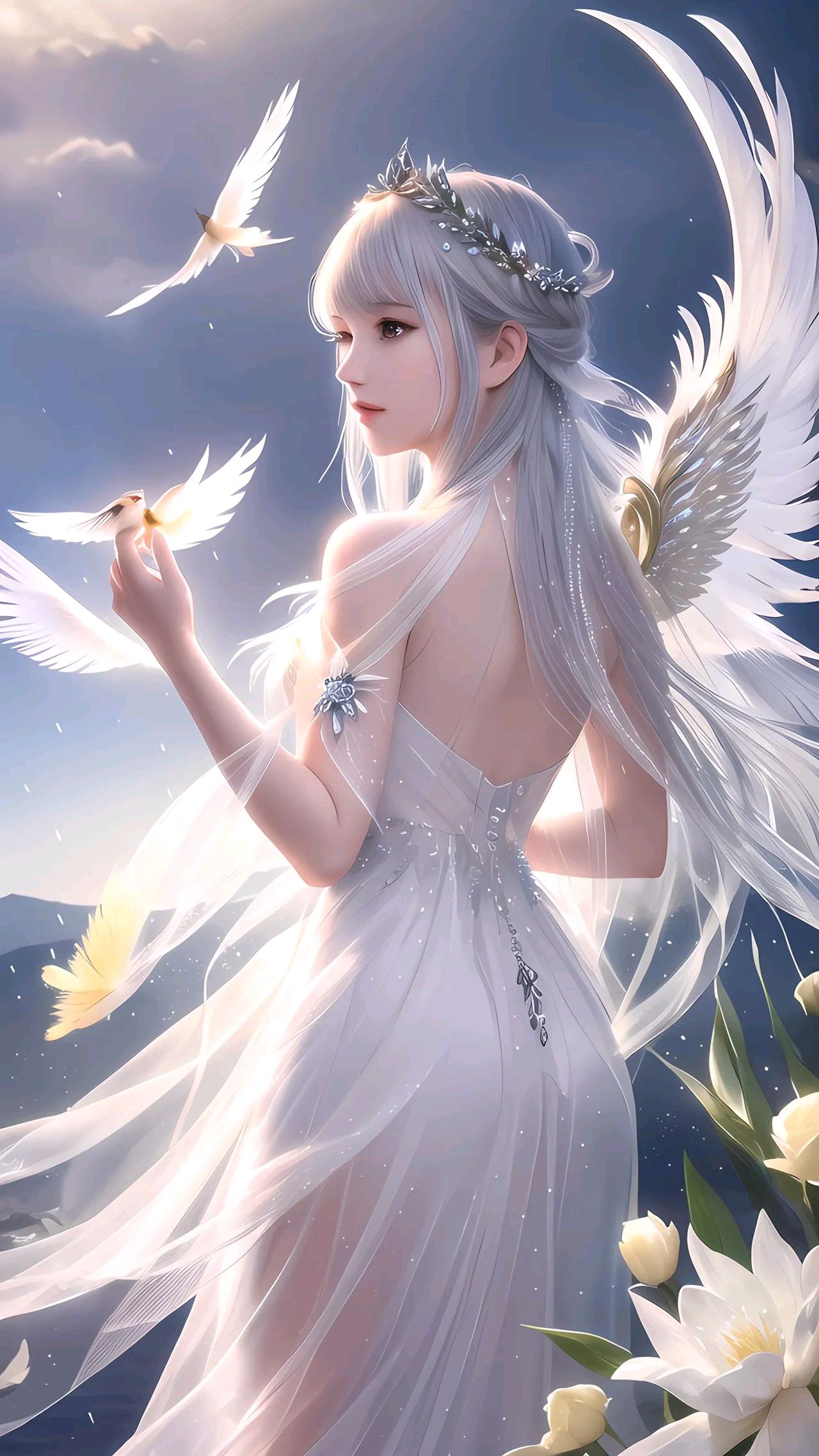 头像壁纸‖挥着翅膀的女孩