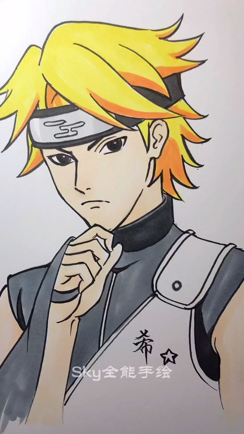 徒手绘画动漫人物希过程技巧