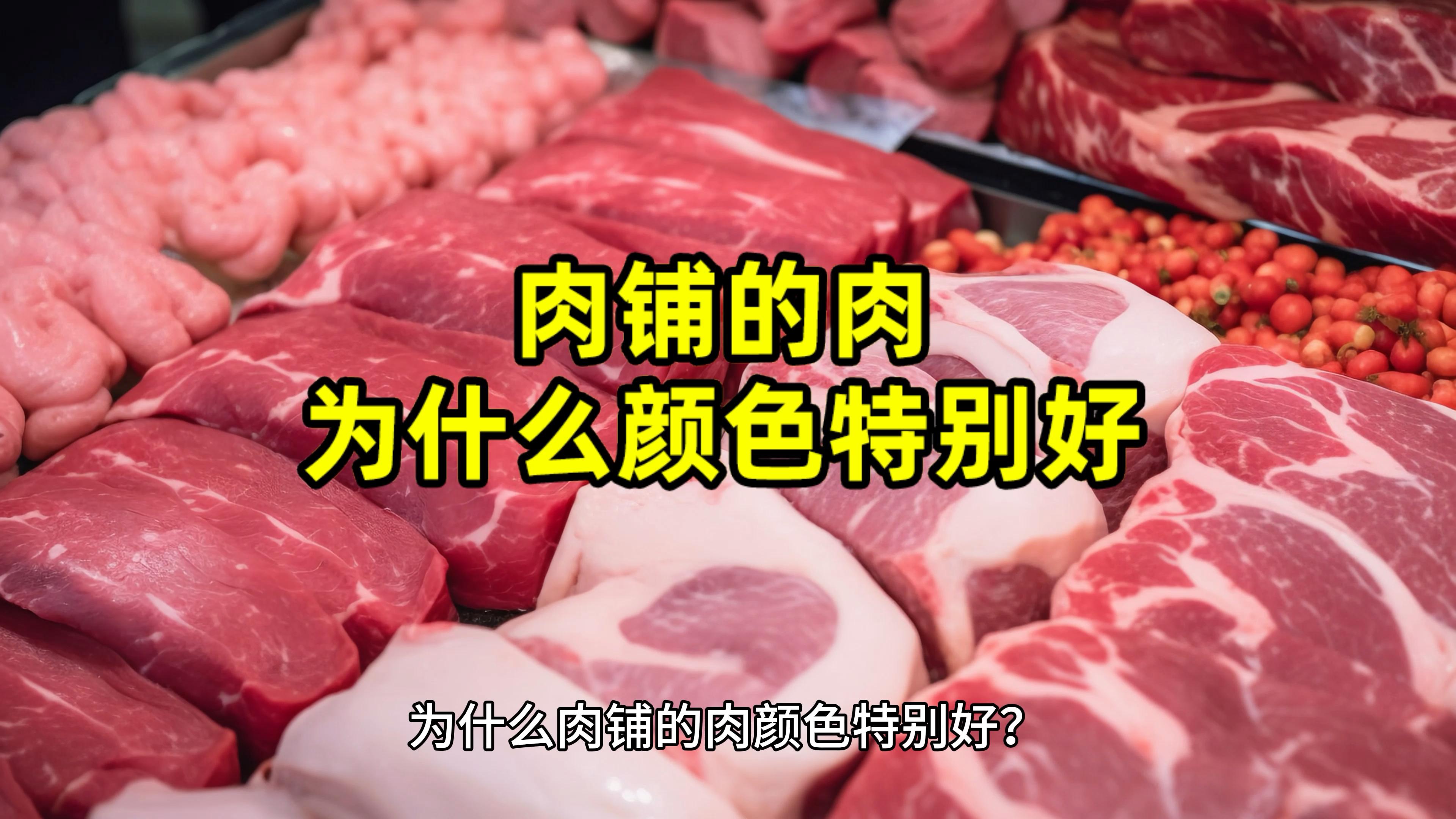 为什么肉铺的肉颜色特别好?