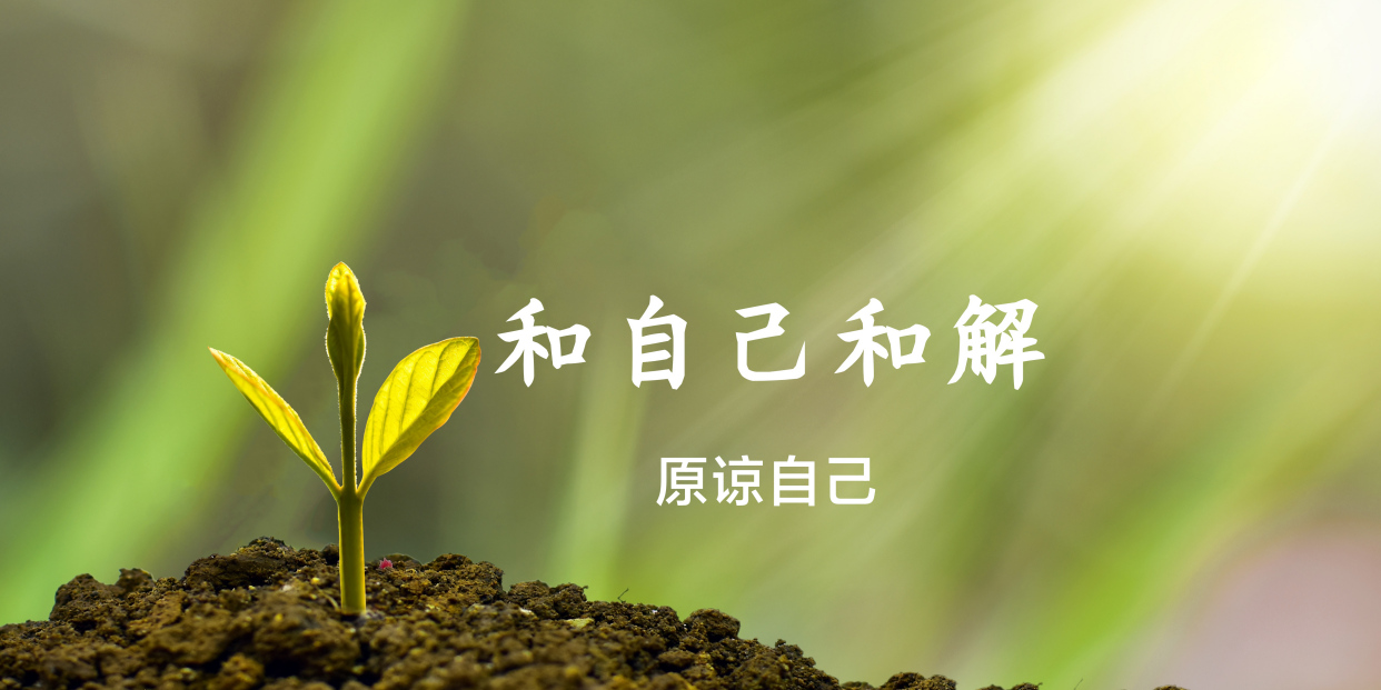 和自己和解,原谅自己的所有;调整心态,重新出发,永不放弃!