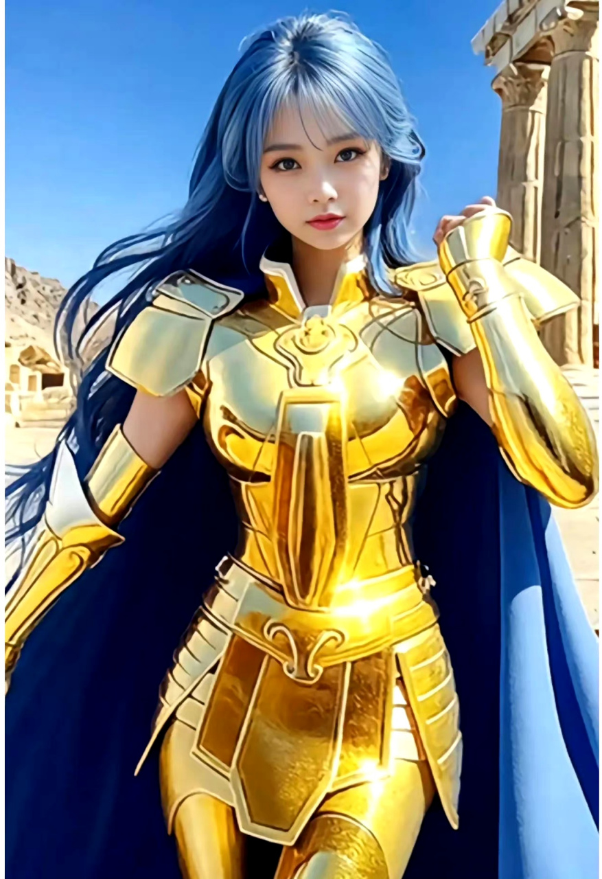 一组ai生成的女版双子座黄金圣斗士插画.#动漫# #插画# #圣斗士星矢