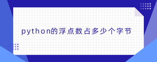 python浮点数占用多少字节？