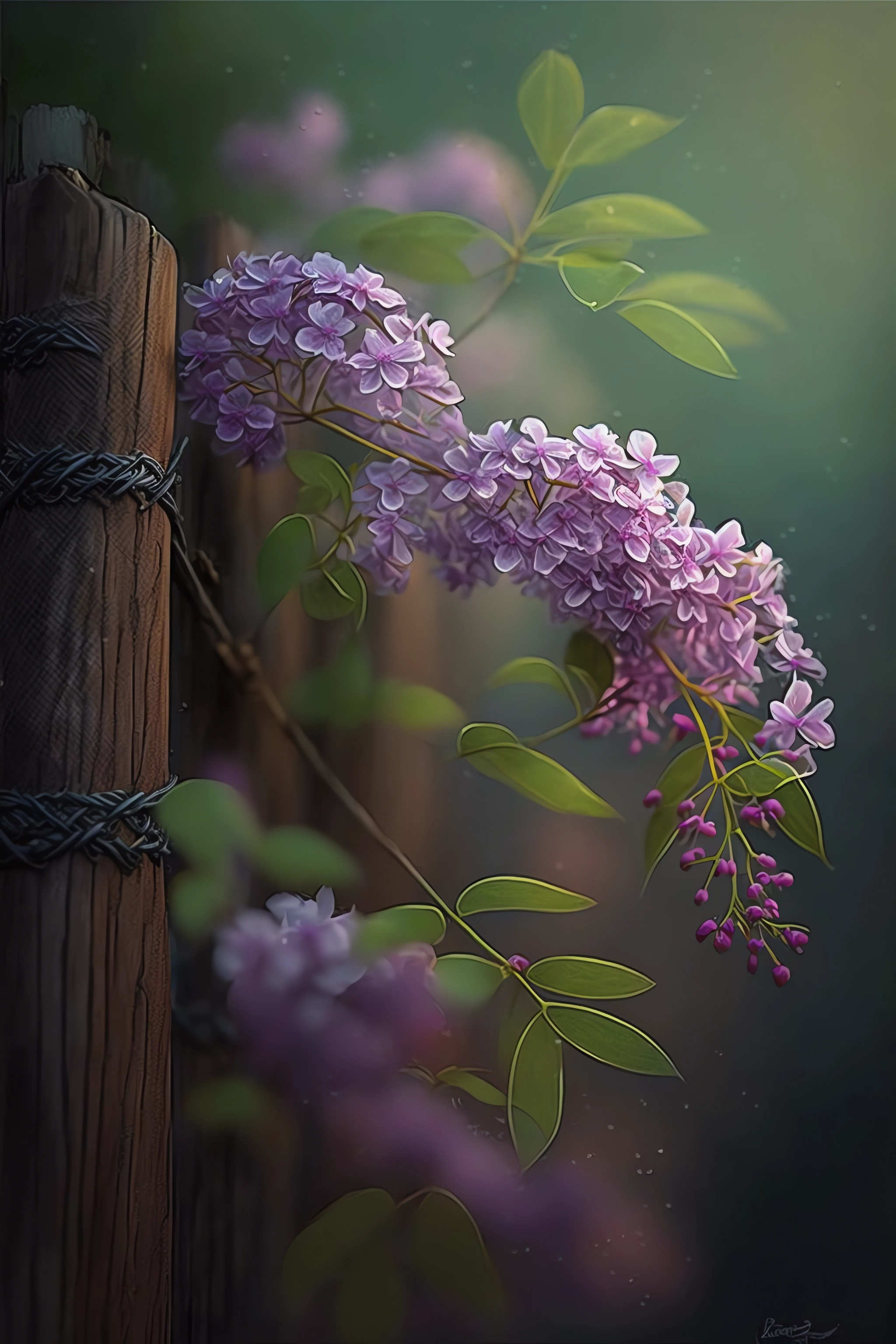 高清手机壁纸:小而美的紫色小花