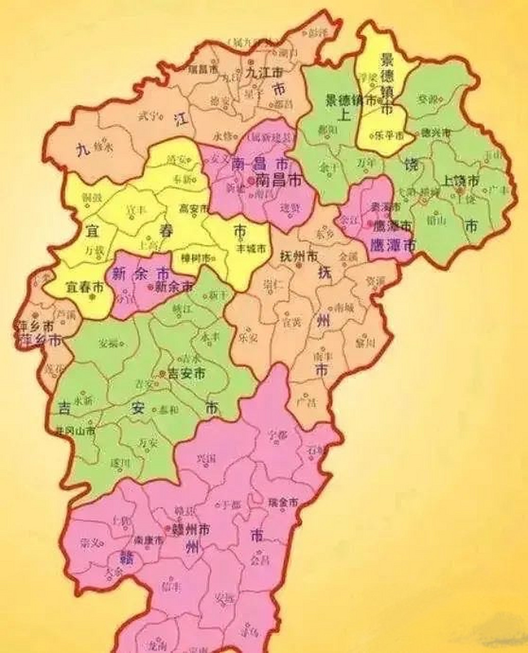 江西完全可以走另一条发展之路,把丰樟高给南昌,新余和宜春合并,吉安