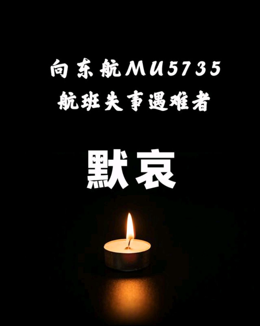 深痛悼念东航遇难者