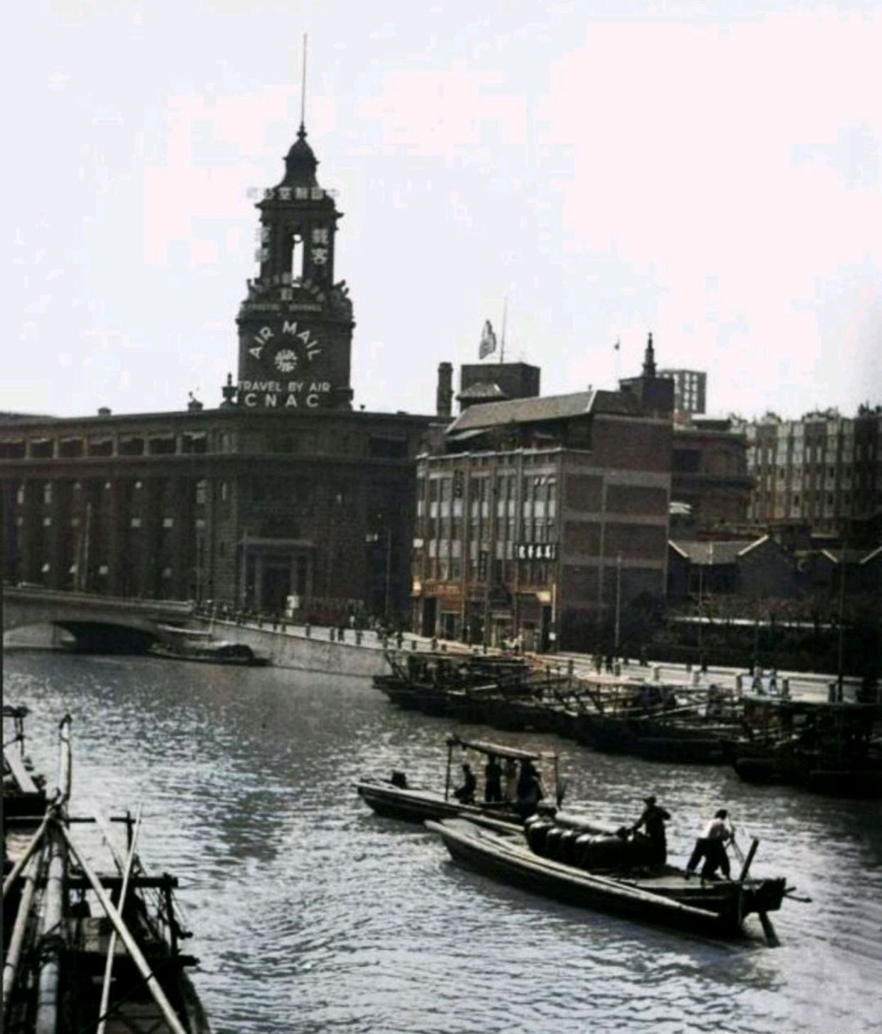 1936年上海老照片,看看那时的城市风光,街头情景,你还有印象吗