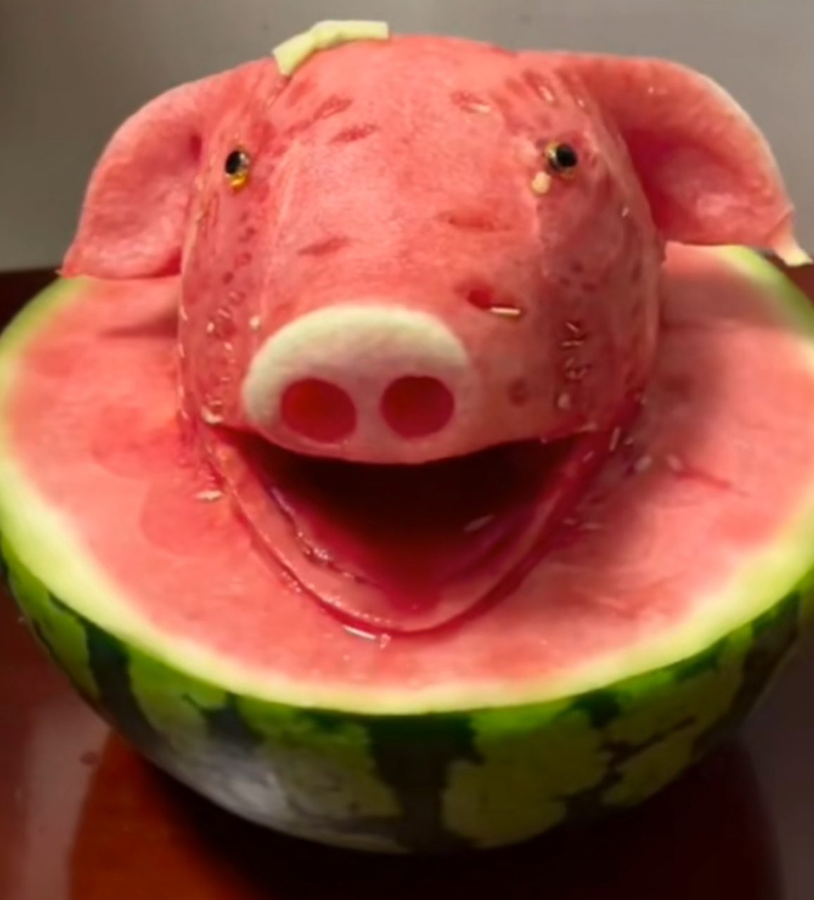 西瓜猪头制作大赛最终入围的作品[笑哭]