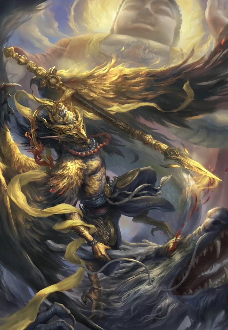 金翅大鹏和赤须龙下凡,金翅大鹏完败,老铁知道啥故事不?