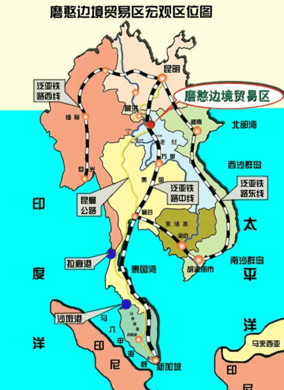 东盟国家不成气候,别指望带动中国哪个省份,相反,中国带动东盟,所以